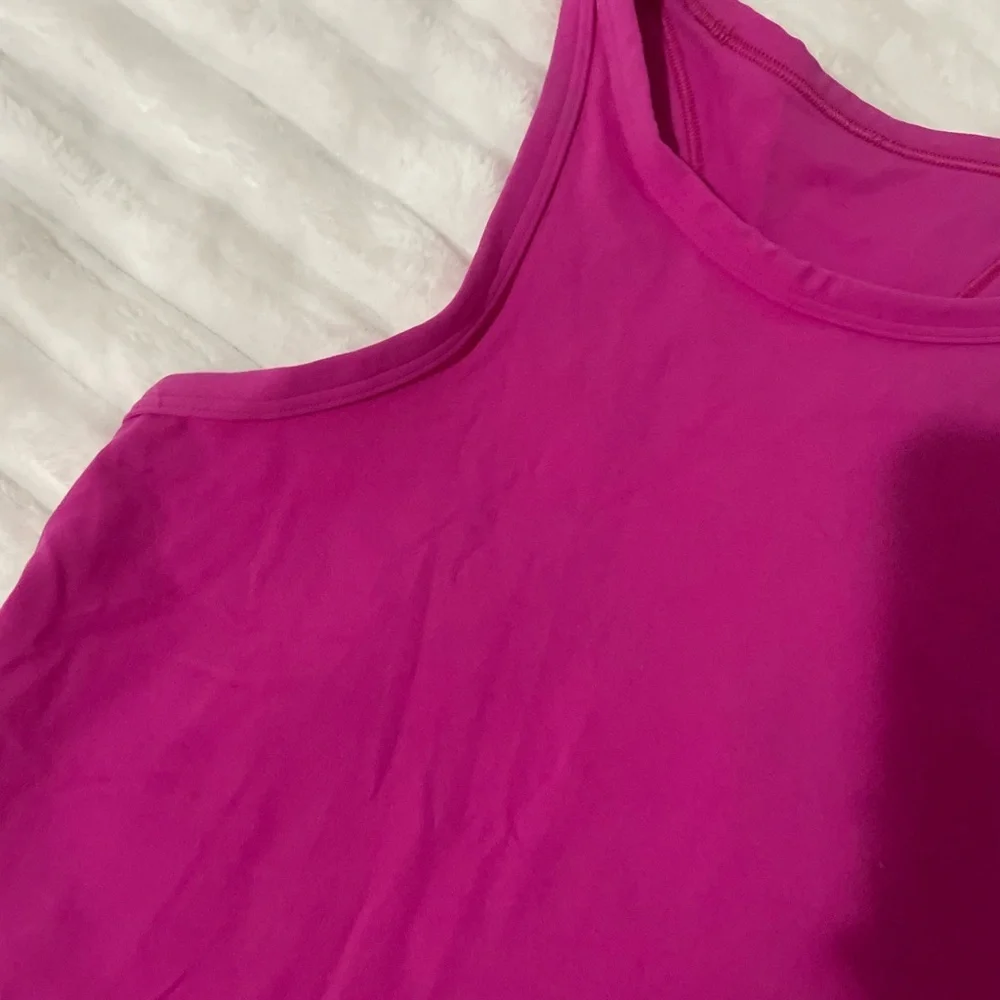 Lululemon Women's Fuchsia Racerback Tank Top - Unbranded